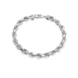 925 sterling silver necklace Diamond Cut Rope Chain Necklace, 5MM, 6MM, 7.5MM ,8.5MM- Mens Rope Chain, Sterling Silver Rope Chain Necklace For Men, Mens Rope Chain Bracelet,silver necklace made in