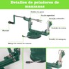 Pelador de Manzana, Máquina Rebanador de Patatas Manual Multifunción Verde