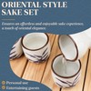PUNNIO Ceramic Sake Set, 5pcs Japanese Saki Set with 1