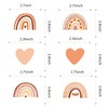 48 Pcs Boho Rainbow Party Cupcake Toppers for Boho Rainbow