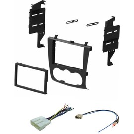 ASC Audio Kit de tablero de instalación estéreo para coche, arnés de cable y adaptador de antena para instalar una radio de doble din, para Nissan Altima 2007, 2008, 2009, 2010, 2011, 2012, con
