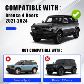 Rear Ceiling Lights Compatible with Ford Bronco 4 Door 2021 2022 2023 2024 Reading Lights Touch Switch LED Roof Lamp(Not for 2 Door and Sport)