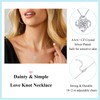 UNGENT THEM Silver Love Knot Necklace, Women's Hypoallergenic Stainless Steel