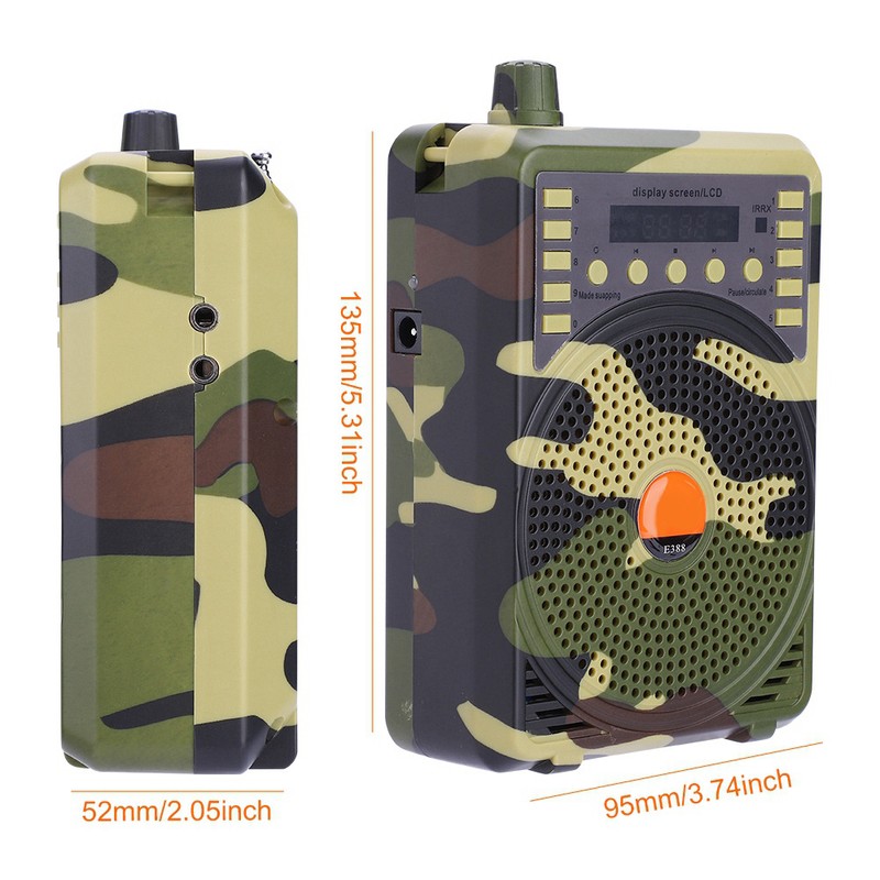Portable Electronic Bird Caller Hunting Decoy Calls MP3 Speaker Remote