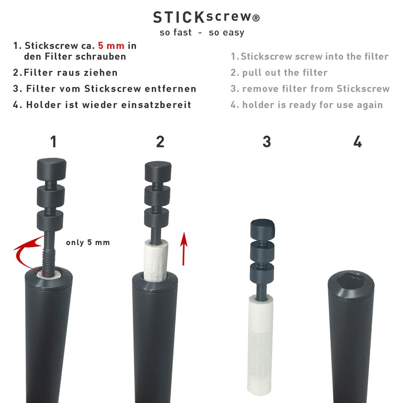 Stickscrew Original Smart Embroidery Puller Removes Broken Terea Filters and