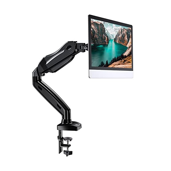 HUANUO Single Monitor Mount - Articulating Gas Spring Monitor Arm,