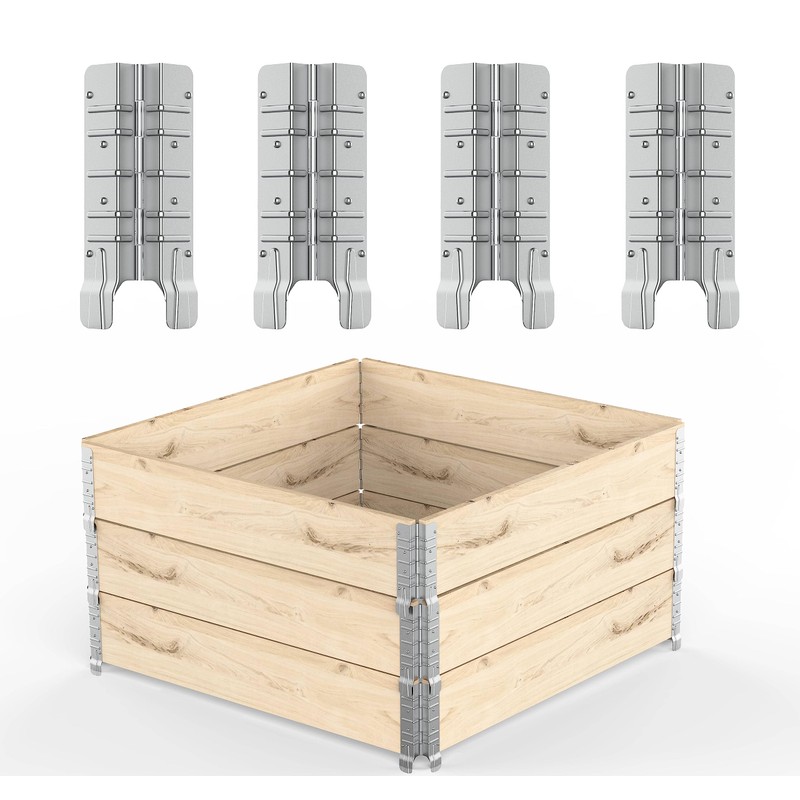 8" Pallet Collar Hinges 4PCS - Stackable and Collapsible for