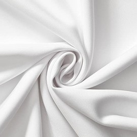 Twill Woven Fabric Drapery Soft 60" Inches by The Yard (1 Yard, White)