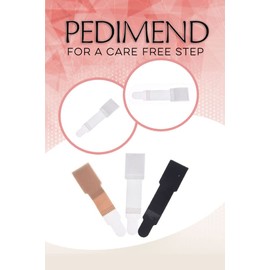 Hammer Toe Straightener, Hammer Toe Splints, Toe Cushioned Bandages for Correcting Hammer Toes, Broken Toes, Crooked Toes & Overlapping Toes - PEDIMEND (2PCS, White)