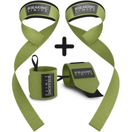 Breaking Limits Lifting Straps & Wrist Wraps for Strength Training, Weightlifting, Bodybuilding, Fitness, Powerlifting - Lifting Straps & Wrist Wraps
