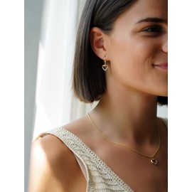 My Gold Girl's Women's Heart Pendant Gold 333 (Without Chain) Genuine Yellow Gold (8 Carat) with Zirconia 16 mm x 12 mm Heart Pendant Fine, Yellow Gold, Cubic Zirconia