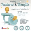 SWEETIE Rubber Pacifier Natural Rubber Pacifier Rounded (Turquoise, 6-12 Month)