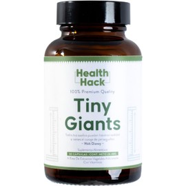 Health Hack Tiny Giants | Multivitamínico Natural para Niños Sin Azúcares | Ñame, Eucommia, Raíz de Astrágalo | Complejo B, Vitamina D, Zinc, Calcio
