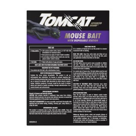 Tomcat Advanced Brand Mouse Bait with Disposable Station, Indoor and Outdoor Use, 2 Pre-Filled Ready-to-Use Stations
