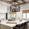 SHIANDAR Light Fixture Ceiling Mount Kitchen 4 Light Semi Flush