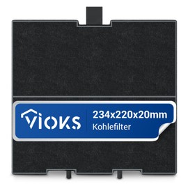 VIOKS Extractor Hood Filter 234 x 220 x 20 mm Replacement for Bosch 00669419 00744075 Carbon Filter for Cooker Hoods - Filter for Cooker Hood Bosch DHZ5226 Siеmens LZ52251 Neff Z5131X1 Constructa
