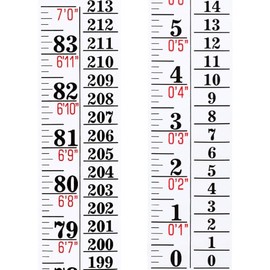Tatuo Growth Chart Wall Labels Height Indicator Tape Ruler Growth Chart Decor Height Indicator Adhesive Ruler for Home Room Measuring(White)