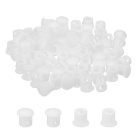 MECCANIXITY 88Pcs Plastic Hole Plugs, 5/16" x 5/16"(DxH) Hole Cover Tubing End Cap for Round Holes(6mm), Table Chair Floor Protector Furniture Cupboard Shelves, White