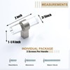 BonKuDoo 10 Pack Brushed Nickel Cabinet Knobs Clear Glass Crystal