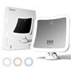 Fancii 20x Magnifying Makeup Mirror with LED Lights, Rechargeable, High