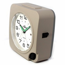 Atlanta Quartz Alarm Clock without Ticking Light Snooze Alarm Indicator Front Setting - 2171/3 (Beige)