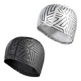 Adult Waterproof Swimming Cap Swim Pool Cap Beach Surfing Bathing Cap Comfortable Adult Swimming Caps Non-Slip Lining Swim Hat Elastic Ears Protection Shower Cap Soft Beanie Cap For Long Short Hair