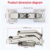 2 Pieces 170 Degree Hinges Frameless Cabinet Door Hinges Hidden