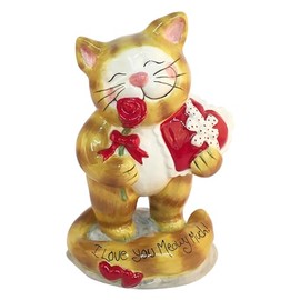 Blue Sky Clayworks Ceramic I Love You Meowy Cat Figure 23158