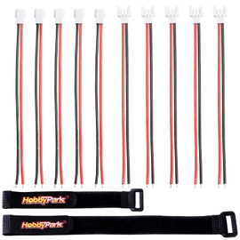 HobbyPark 2.0mm Spade 2 Pins Lead Plugs Connector Cable Male Female for 1S Lipo Battery Charging Drone Syma X5C X5SW SNAPTAIN S5C, 5 Pairs