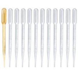 Pack of 200 Pipettes, 3 ml Reusable Pipettes, Transparent Measuring Pipettes, Transfer Pipettes for Laboratory, Classroom, Experiment