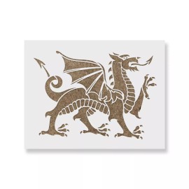Stencil Revolution Medieval Dragon Stencil - Durable & Reusable Mylar Stencils - 18"x12"