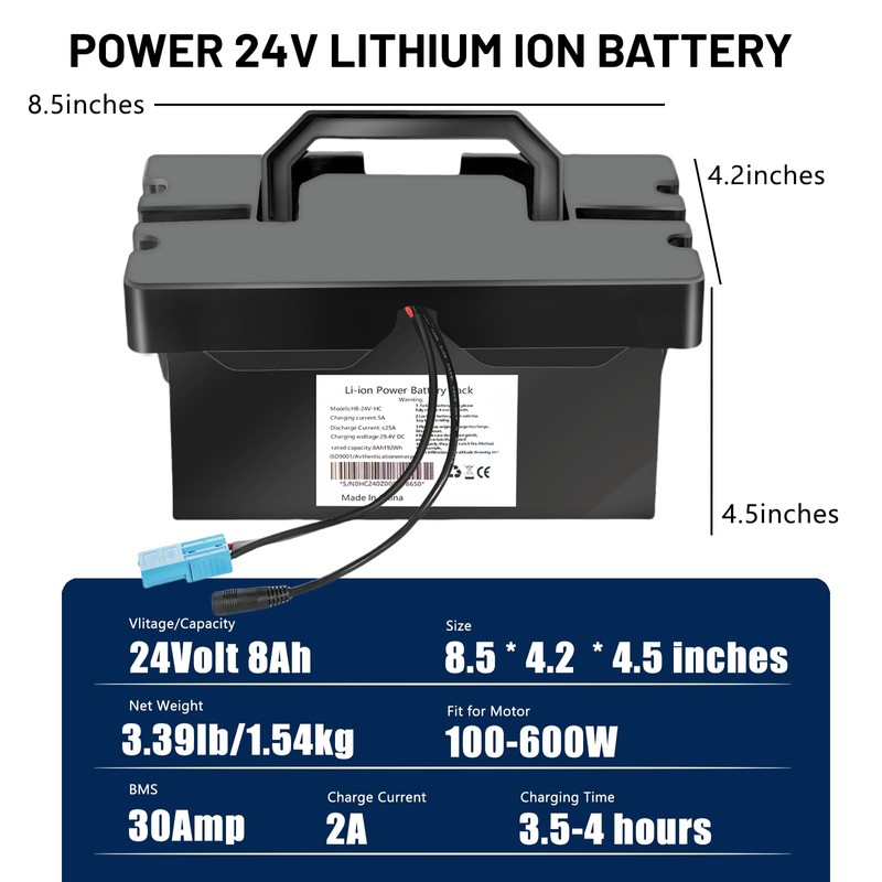 VISET LI 24V8Ah Battery for Ride On Toys & Cars,