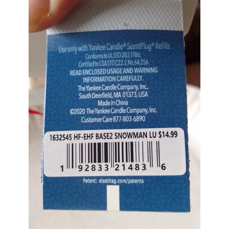 Yankee Candle New Yankee Candle Scentplug Diffuser Snowman Seasonal Winter