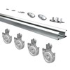 SongYung Bypass Sliding Door Hardware 48", Bypass Wardrobe Closet Door