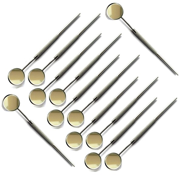Pack of 12 pcs Makeup Mirror for Eyelash Extensions Inspection Stainless Steel Mirror