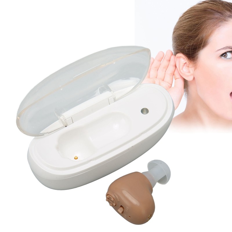 Hearing Aids Lightweight Rechargeable Magnetic Charging Case Mini Invisible Hearing