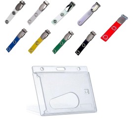 Waizmann.IDeaS 1 x ID card set, polycarbonate ID case, protective cover, name plate, card holder, card case, flap (clip transparent)