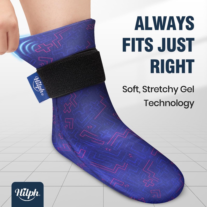 Hilph Full Foot Ice Pack Gel Sock for Hot &