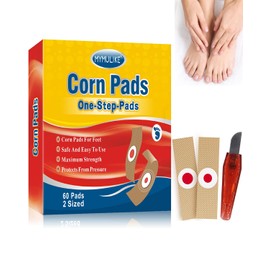 MYMULIKE Corns Plasters, 60 Pieces Corn Removal Pads, 2 Size Remover Corns for Feet, 12 Large Size and 12 Small Size Foot Care Stubborn Corns Removal Sole