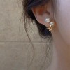 Unbranded 14k Gold Simple Design Pearl Stud Earrings