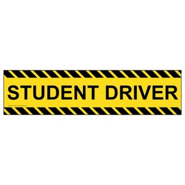 ComplianceSigns.com Student Driver Label Sign, 24x6 in. Magnetic for Transportation