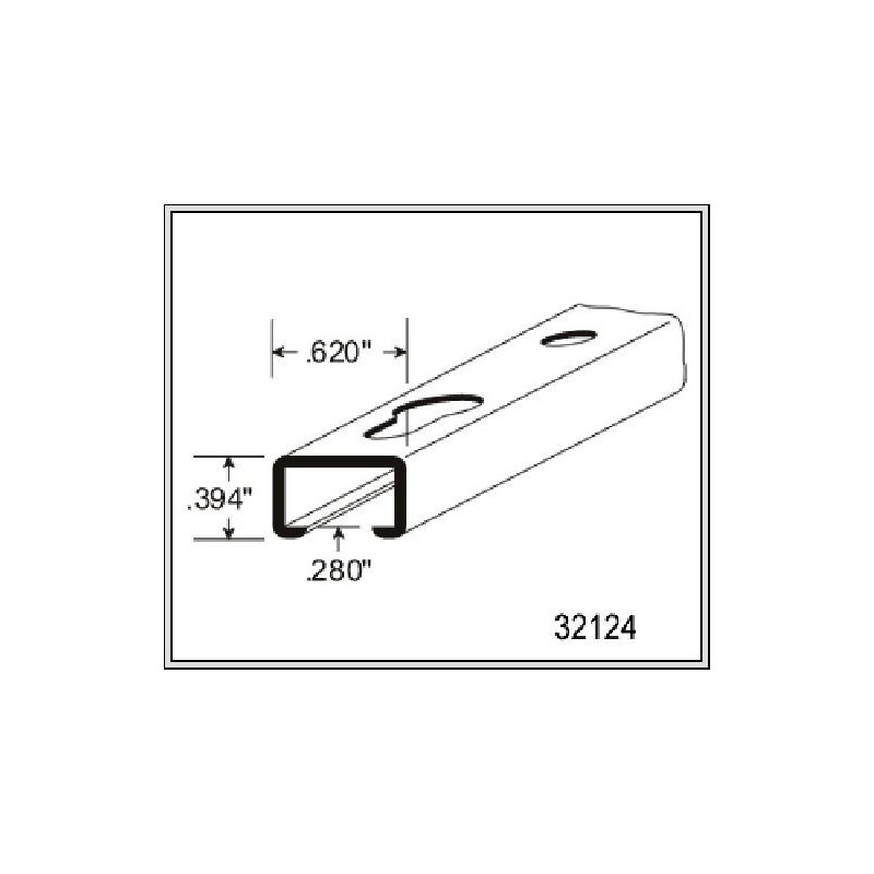 Recmar 32124 Low Profile Curtain Track 6' + 6'