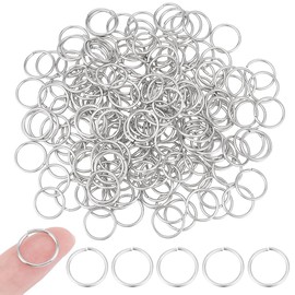UNICRAFTALE 200 Pieces 14 mm 304 Open Jump Rings Stainless Steel O Ring Metal Chain Link Rings Large Hole Round Ring Connector for DIY Necklaces Bracelets Key Chain