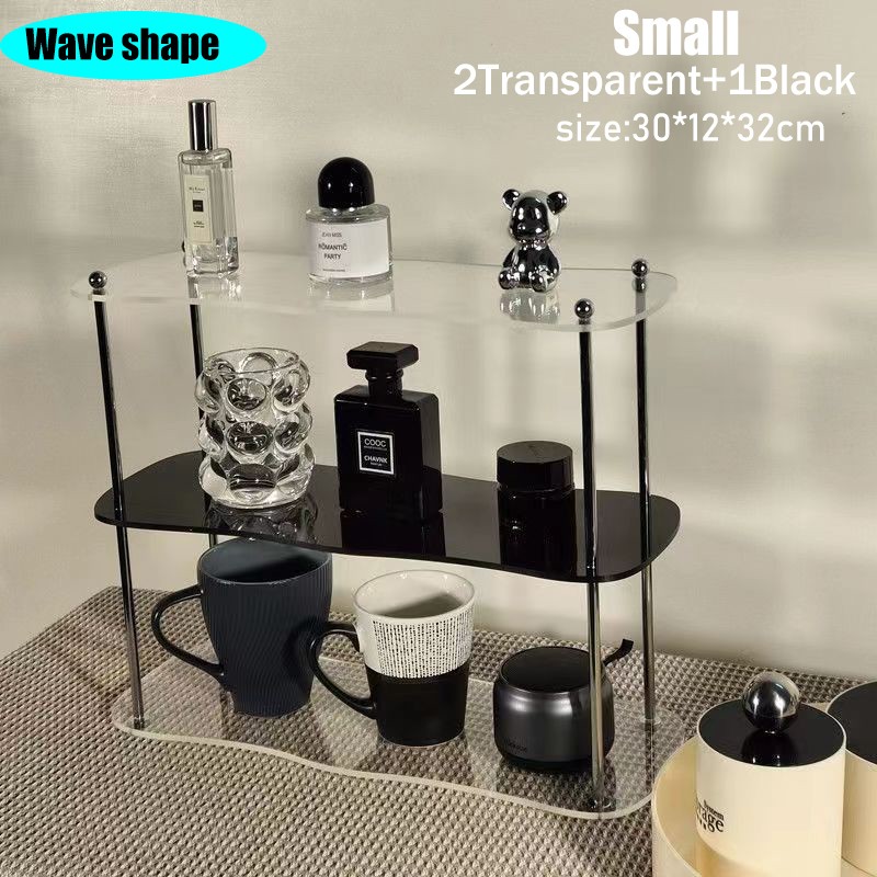 Acrylic Desktop Organizer – 3 Layer Display Shelf, Perfume Jewelry