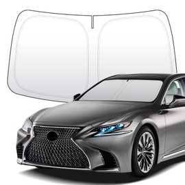 Thickened 2-Layer Front Windshield Sun Shade Compatible for Le-xus LS LS400 LS460 2007-2017, Foldable Custom Fit Sunshade Blocks 99% Heat, Keeps Car Interior Cool (LS 2007-2017)