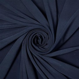 ITY Fabric Polyester Knit Jersey 2 Way Spandex Stretch 58" Wide by The Yard (1 Yard, Navy)