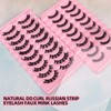10 Pairs of 3D False Eyelashes, Reusable False Eyelashes, D