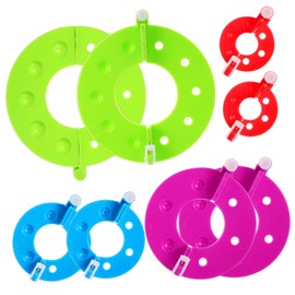 DOITOOL Pompom Maker Kit for Yarn Crafting 8-Piece Fluff Ball Weaving Tools Plastic Pompom Makers for DIY Knitting Projects for Craft Lovers and Boys and Girls
