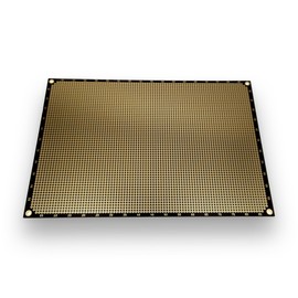 PROTOPATCH® Premium Perforated Grid Board | 233 x 160 mm | Double Sided | Round Pads | Black | PTH | 2.54 mm Pitch
