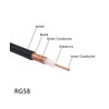 POBADY RG58 - Cable coaxial RF (23.8 pies/10 m)